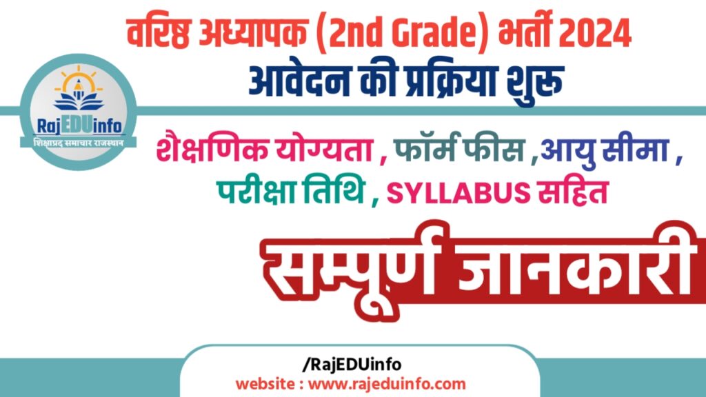 RPSC : वरिष्ठ अध्यापक (2nd Grade) भर्ती 2024