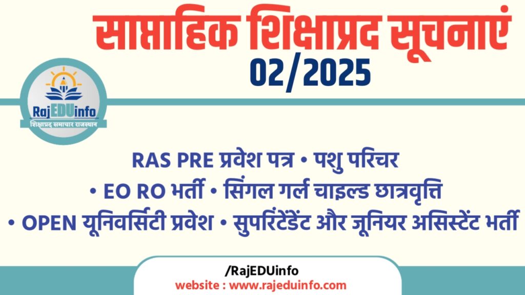 30 जनवरी 2025 : महत्वपूर्ण शिक्षाप्रद सूचनाएं